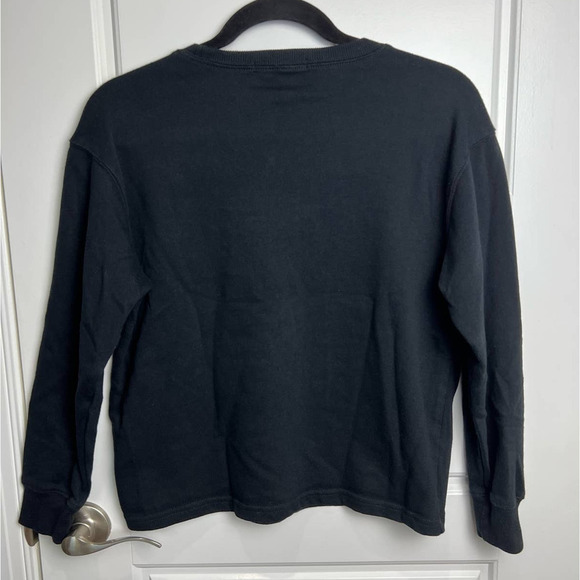 MULBERRY & GRAND Black NEW YORK Rainbow Striped Long Sleeve Size Medium - Picture 2 of 4